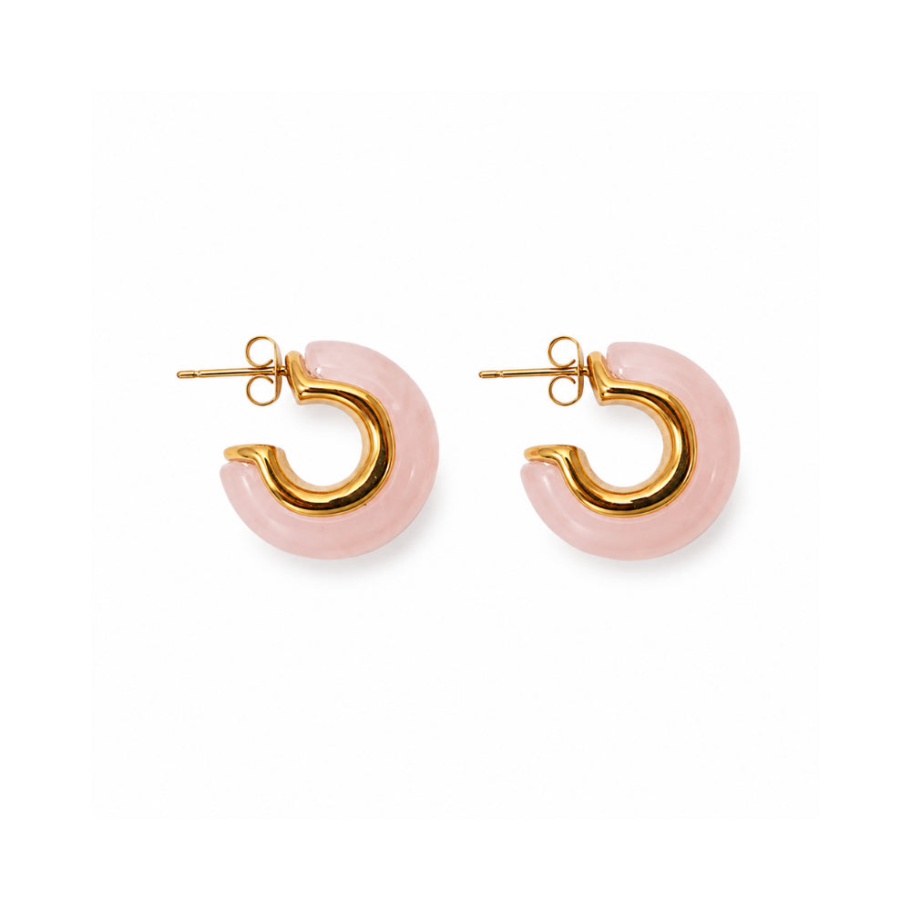 K&Co. Sunset Spritz Series Resin Earrings - ROSE QUARTZ
